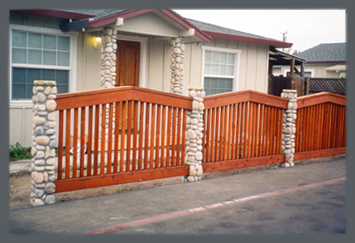 Fence with stone